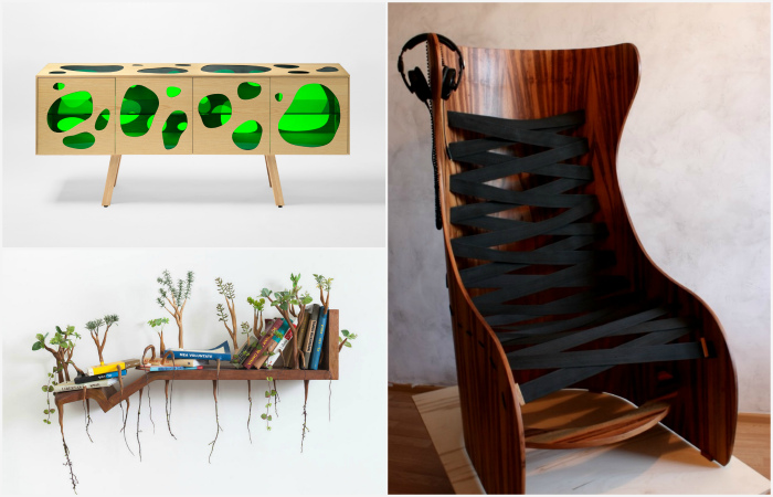 Стильные предметы мебели для современного интерьера.