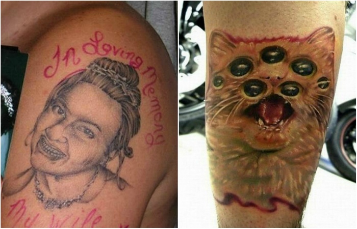 Самые забавные, нелепые и странные татуировки.