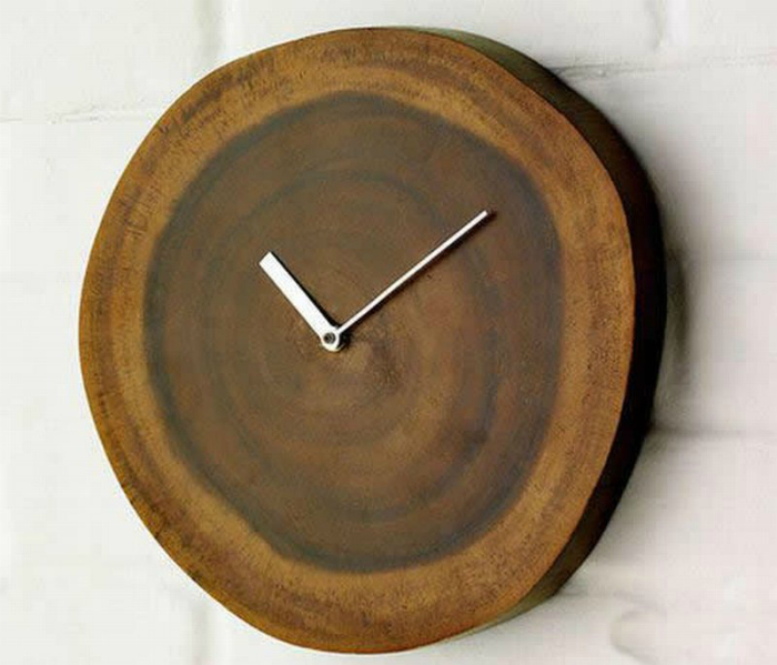 Оригинальные и экологические деревянные часы.