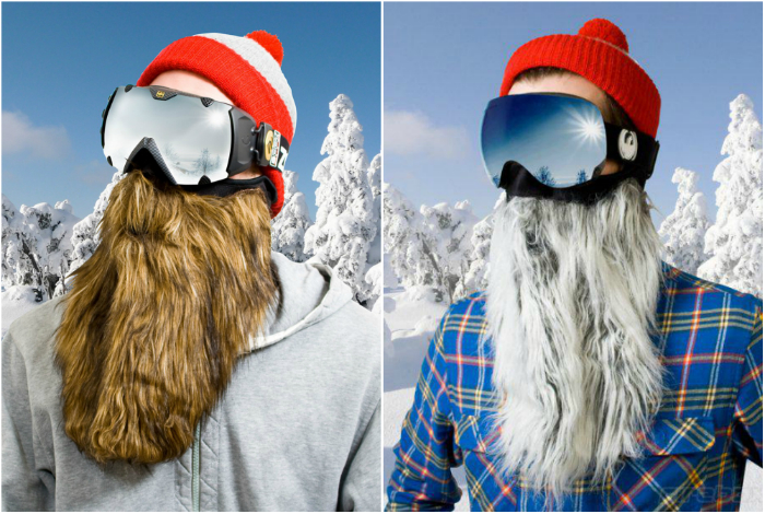 Ультрамодная маска Beardski защитит лицо от морозного ветра, во время катания на сноуборде.