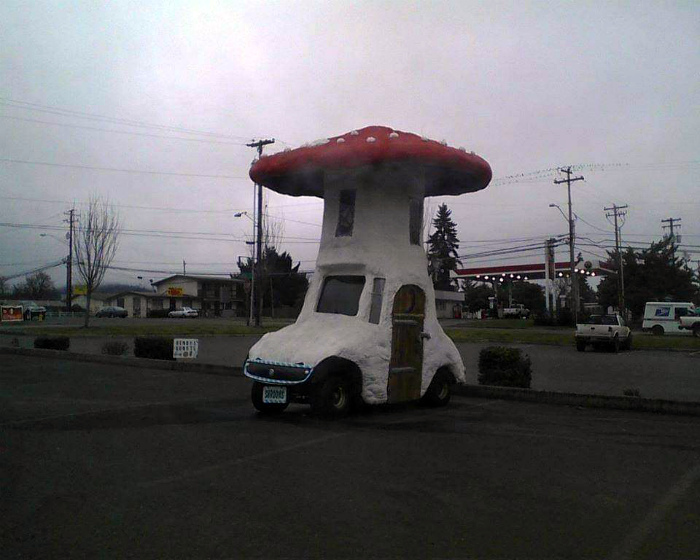 Дом-мухомор на колесах. | Фото: Reddit.