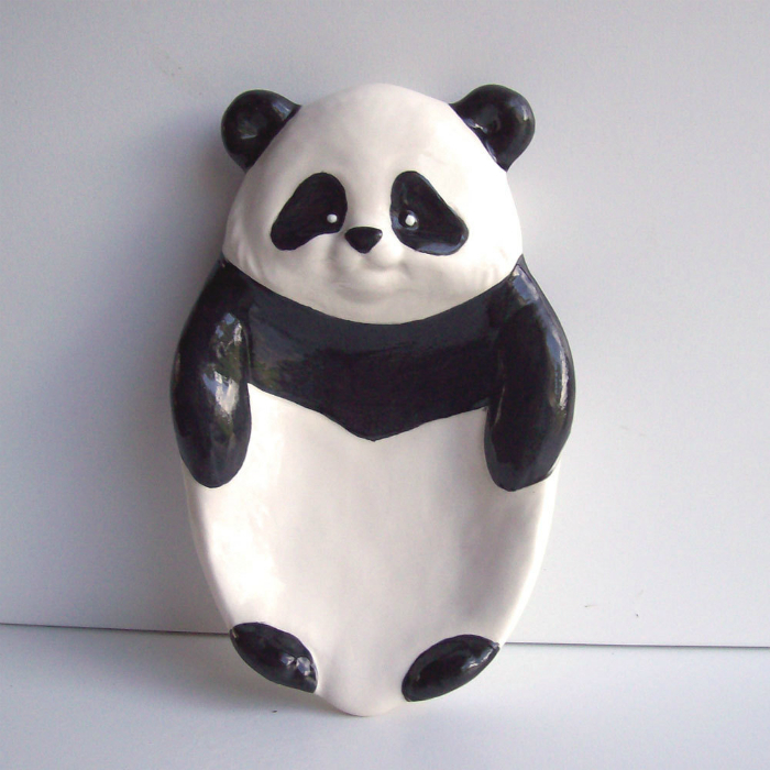 Очень милая керамическая мыльница «Панда».