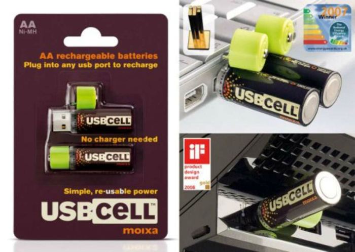 Батарейки, которые заряжаются через USB-разъем.