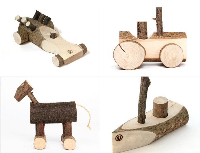Уникальные ретро-игрушки из дерева.