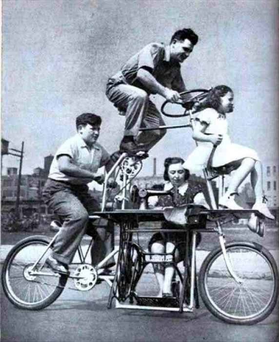 Семейный велосипед.