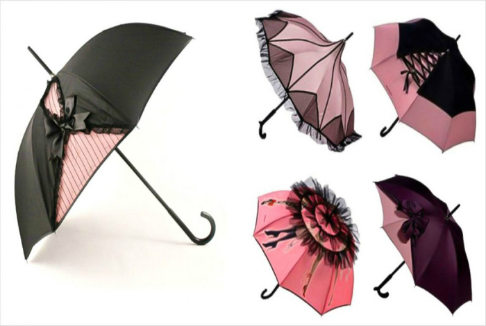 Коллекция замечательных женских зонтиков с кокетливым дизайном от компании Guy de Jean.