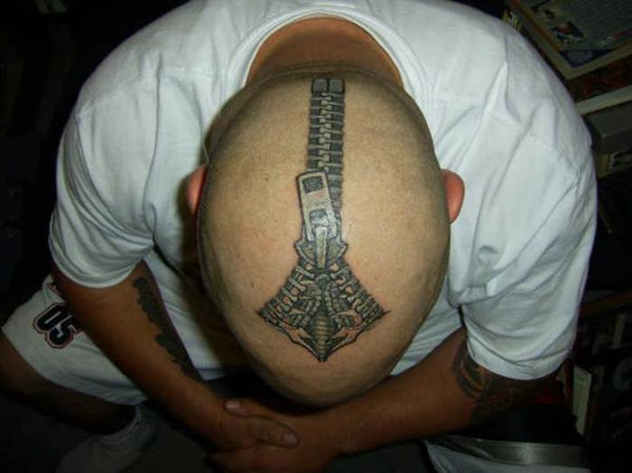 Смешные Татуировки на голове