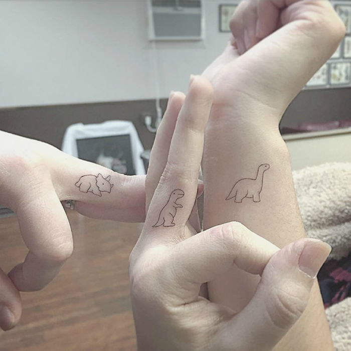 Татуировки с изображением динозавров.