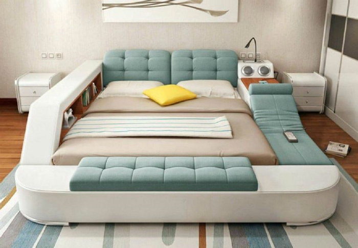 Современная и функциональная кровать. | Фото: Retete Usoare.