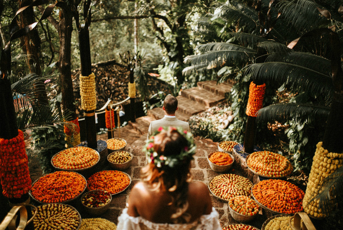 Свадьба с индийским колоритом на Гоа.