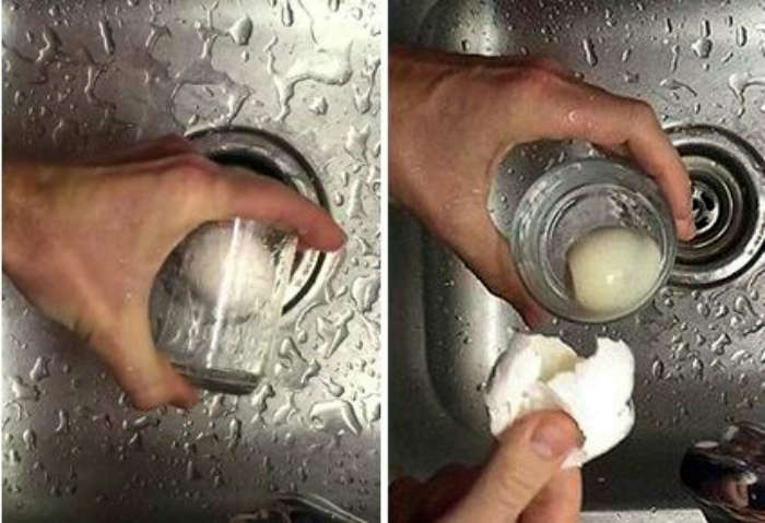Быстро почистить яйцо. | Фото: Смекалочка.