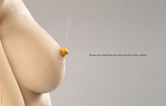 Курящие матери кормят детей никотином.