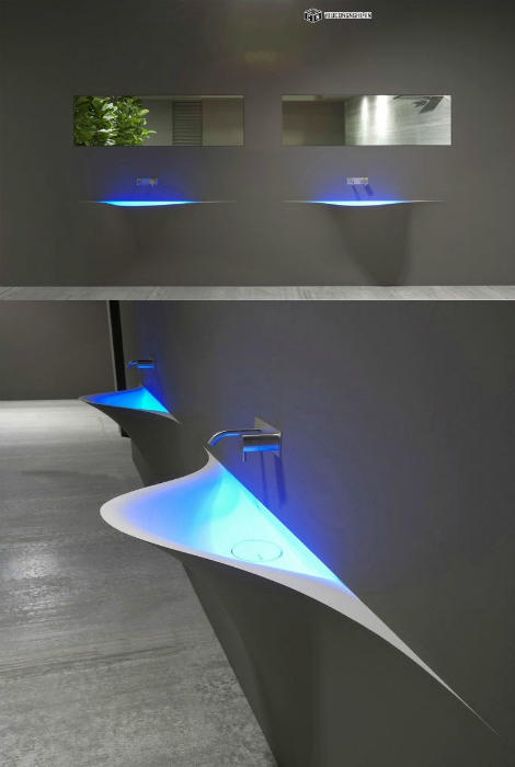 Раковина с LED-подсветкой от дизайнера Antonio Lupi.