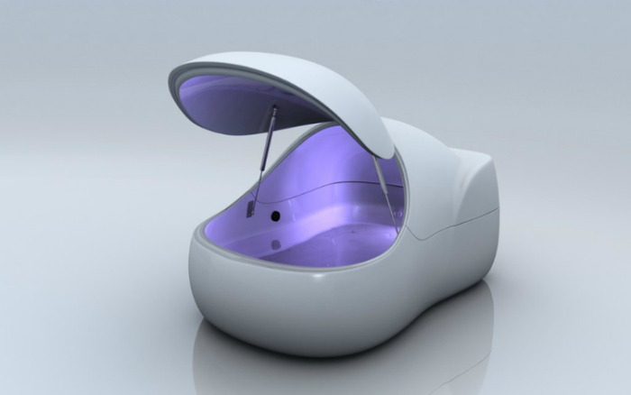 Ванна I-SOPOD от Floatworks в виде капсулы создана для глубокой релаксации.