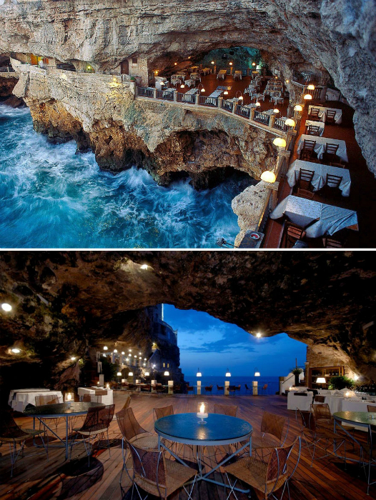 Ресторан в пещере.