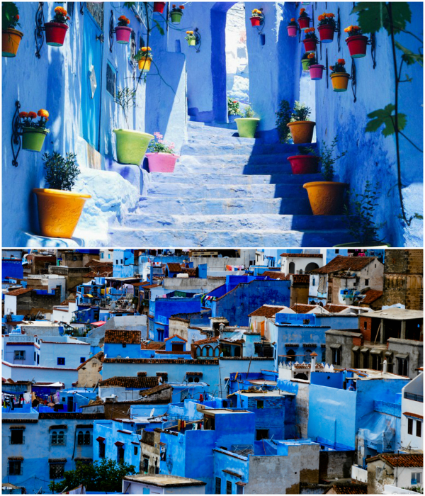 Синий город на северо-западе Марокко.