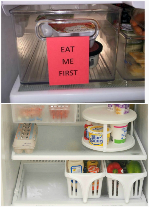 Хранение продуктов в холодильнике.