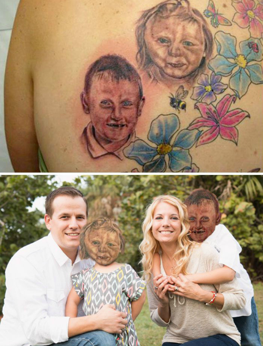 Татуировки с изображениями детей.