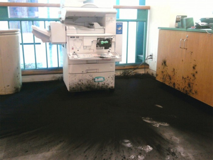 Принтер «сгорел» на работе.