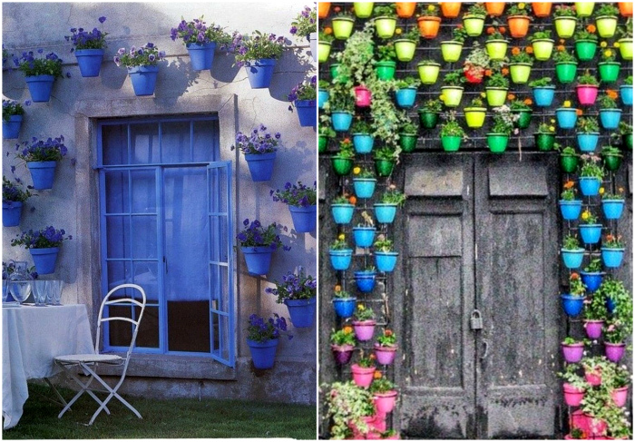Цветочные горшки для декора фасадов.| Фото: Hercottage, pinterest.ch, FinanzaOnline.