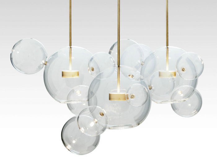 Фантастическая лампа ручной работы в виде мыльных пузырей от дизайнеров студии Giopato & Coombes.