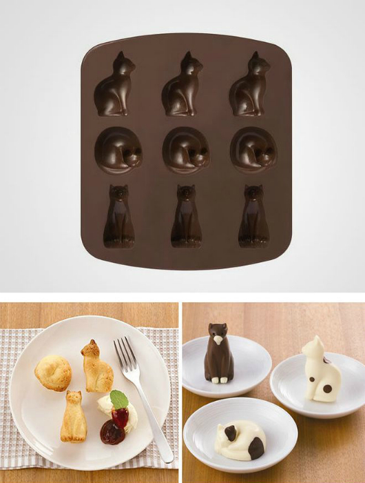 Силиконовые формы для выпечки, которые позволят приготовить потрясающие кексы в виде кошечек.