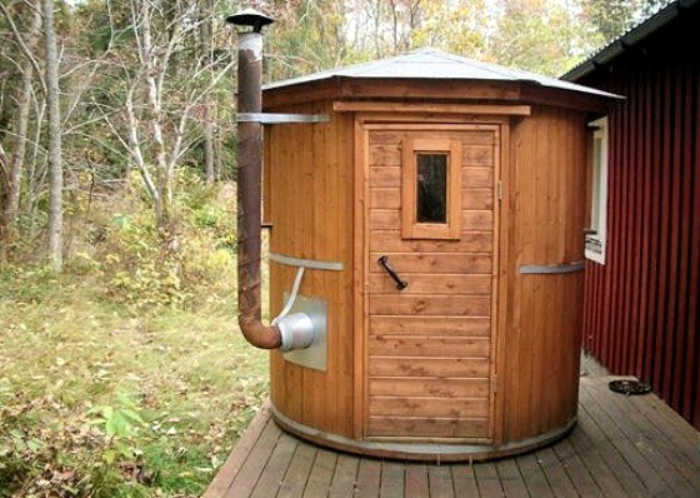 Деревянная мини-баня. | Фото: frostpattaya.com.