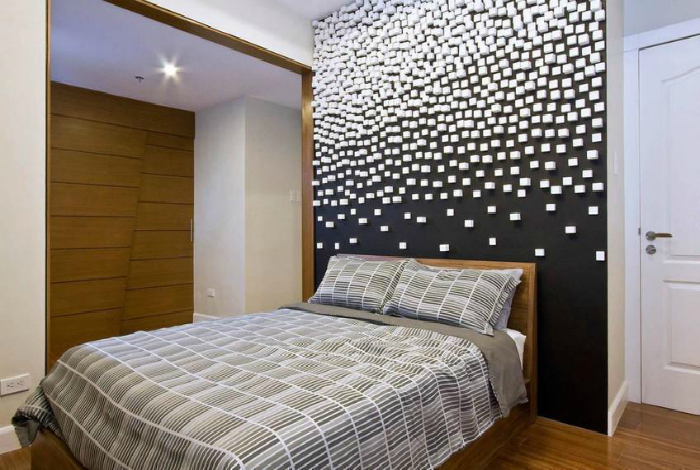 Дизайн стены над изголовьем кровати