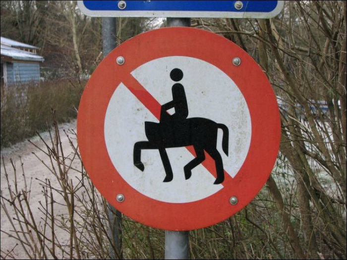 На обезглавленных лошадях передвигаться по данному участку дороги нельзя!