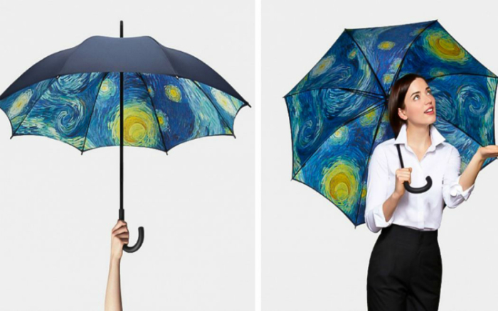 Зонт с фрагментом картины Ван Гога «Звездная ночь» для истинных ценителей искусства.