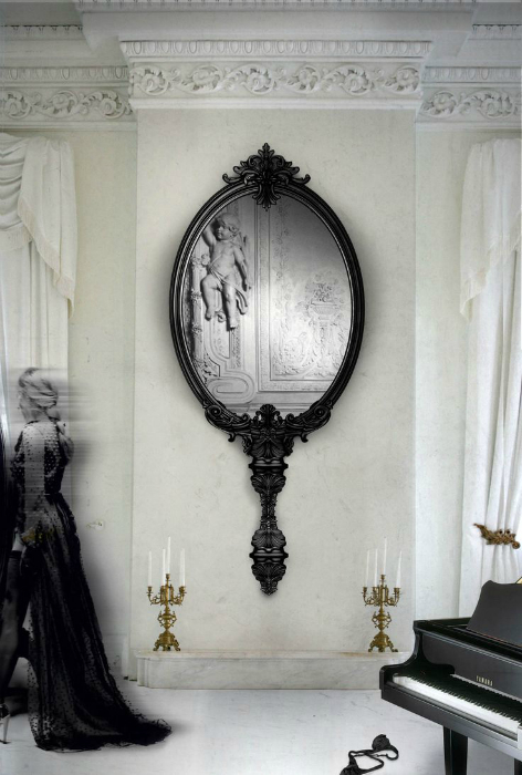 Оригинальное настенное зеркало в стиле прованс.