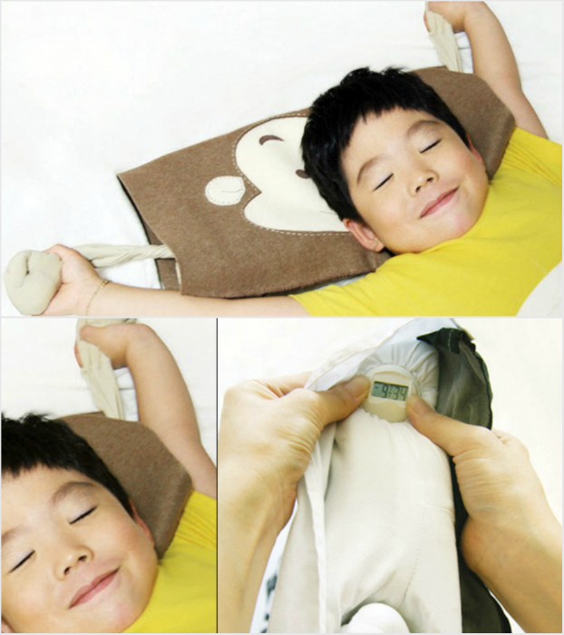 Детская подушка-«потягушка» с будильником для самых сладких пробуждений.