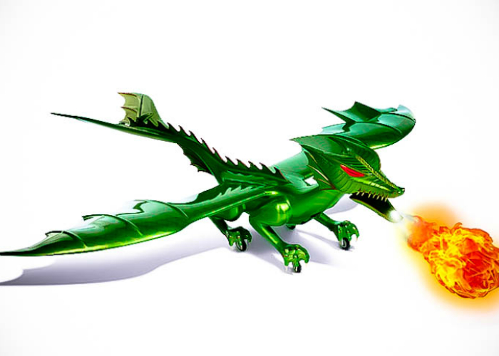 Средневековый огнедышащий дракон.