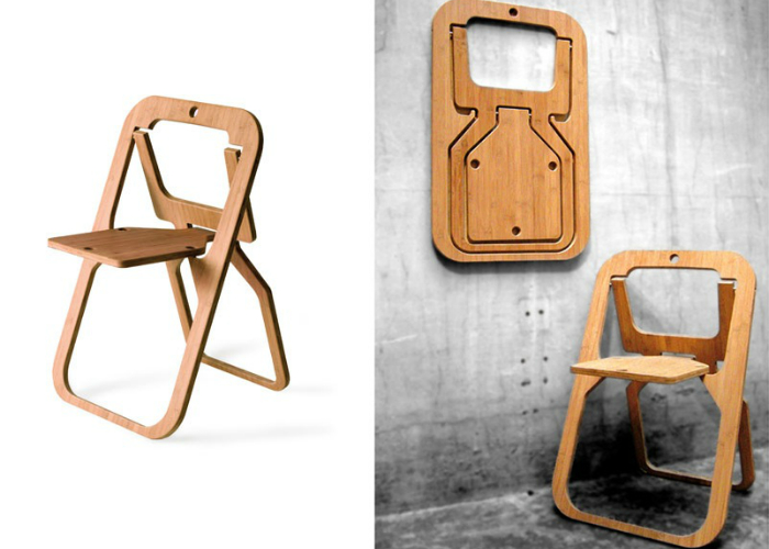 Удобный в использовании складной стул от дизайнера Кристиала Дезиля.