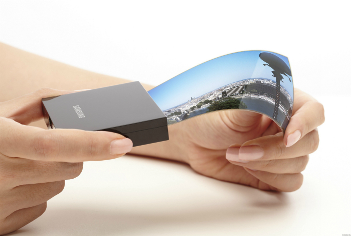 Новый удивительный гнущийся дисплей, созданный компанией Samsung.