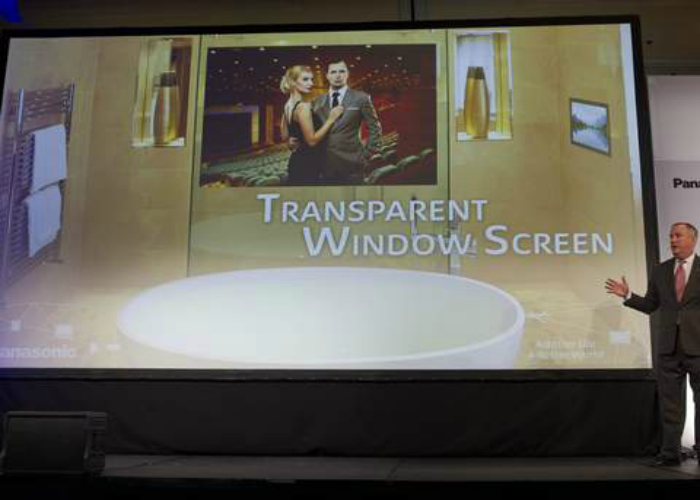 Новыое функциональное стекло с встроенным экраном.