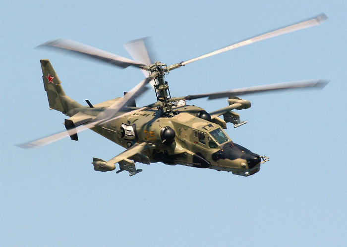 Советско/российский одноместный ударный вертолёт получивший название - Ка-50.