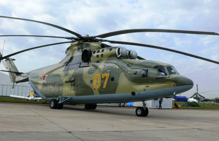 Советский тяжелый многоцелевой транспортный вертолёт получивший название - Ми-26.