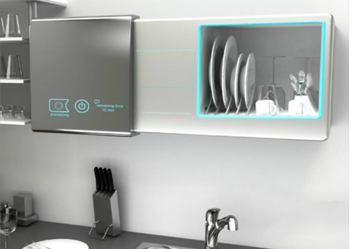 Футуристическая посудомоечная машина, которая поможет сэкономить деньги своего владельца.