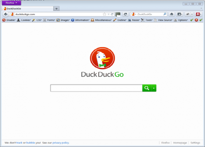 Поисковая система с открытым исходным кодом - DuckDuckGo.