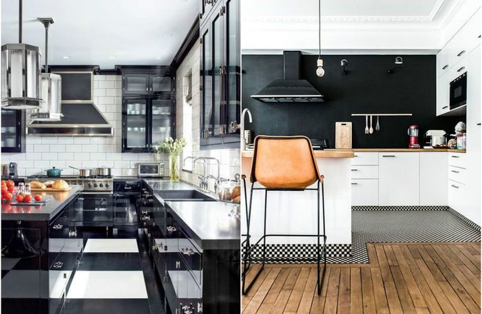 Чёрно-белая классика: 10 очень красивых кухонь, дизайн которых никого не оставит равнодушным