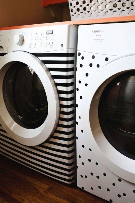 Интересная идея для оформления стиральной машинки