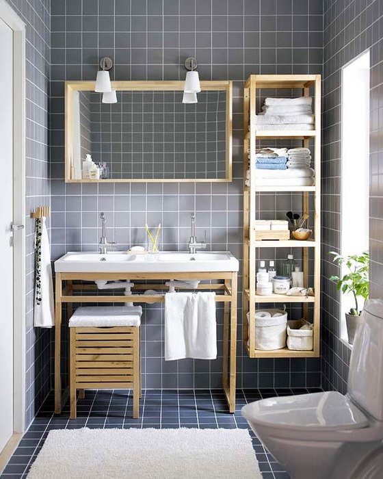 Встроенные полки в стену ванной почему гораздо практичнее мебели | Обстановка | Дзен