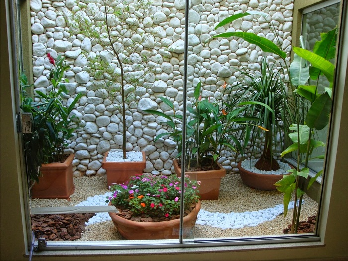 Одно из наилучших решений, это возможность создать просто крутой интерьер с помощью мини-сада за стеклом.