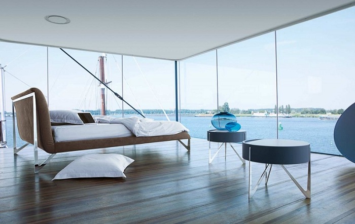 Интересный современный дизайн интерьера от Roche Bobois, оптимальное решение для оформления спальни.