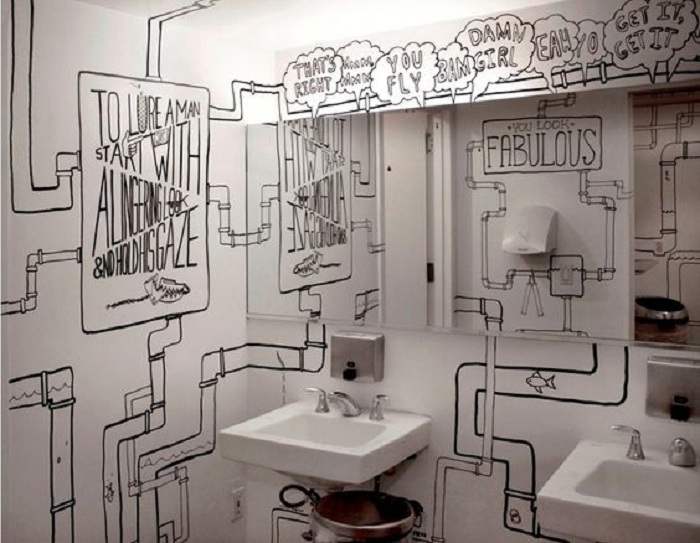 Крутые дизайнерские идеи расписать стены в формате комиксов, что позволит создать необычную и очень оригинальную обстановку.
