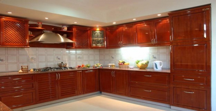 Отличное решение для декорирования кухни в оригинальных деревянных мотивах, что создадут просто потрясающий интерьер.