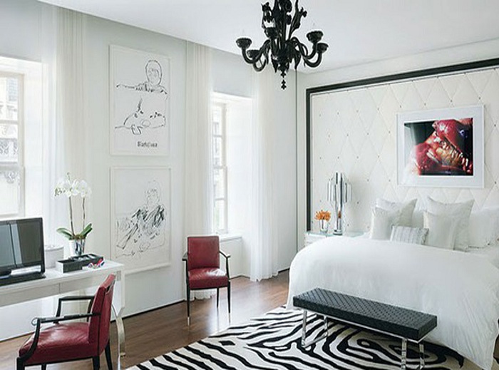 Черно-белый интерьер однозначно станет отличным вариантом оформления комнат.