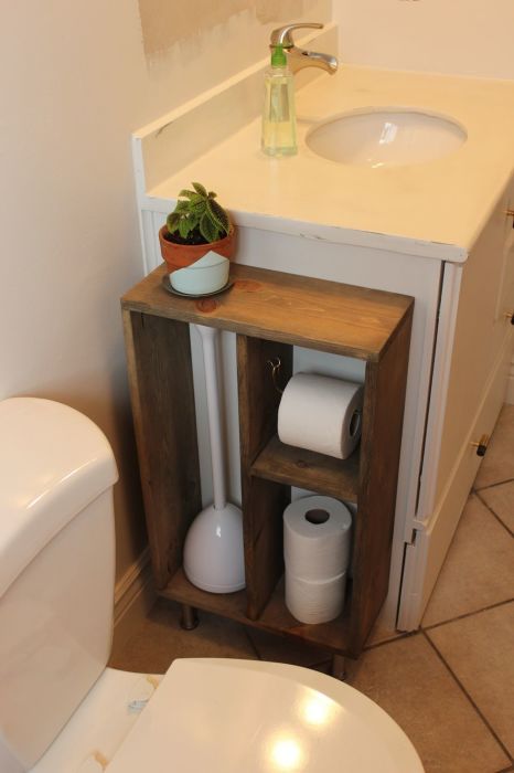 Небольшой ящичек, благодаря которому, туалетная бумага не будет бросаться в глаза, а в некоторых случаях она может даже послужить своеобразным декором.  