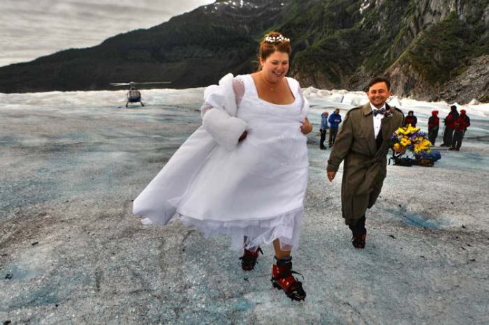 Свадьба не леднике.